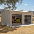 Workshop Shed 6m x 6m x 2.4m - Smooth Cream