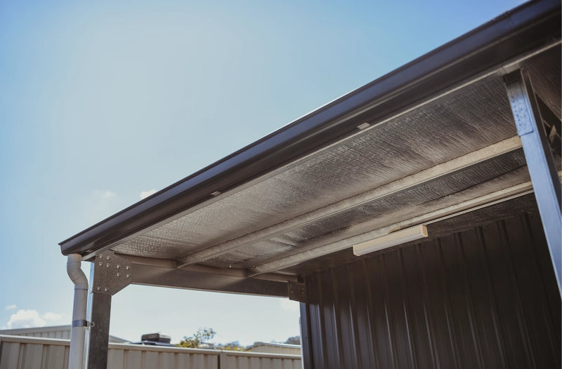 Big Shed with Downpipe and Extended Cover on the side