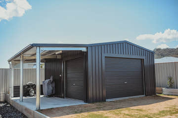 Workshop Shed with Lean-To and Gable Roof