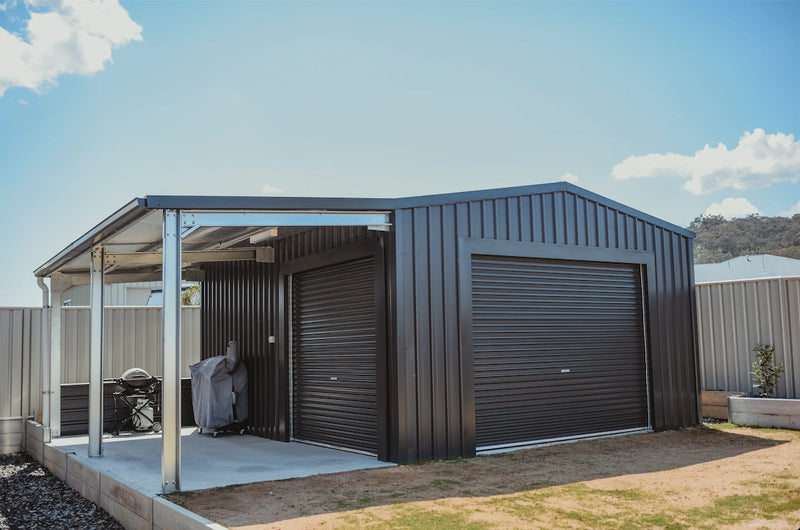 Workshop Shed with Lean-To and Gable Roof