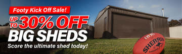 Big Shed Footy KickOff Sale Up to 30% Off