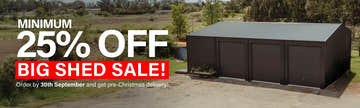 Big Shed Minimum 25% Off All Sheds and Get Pre-Christmas Delivery