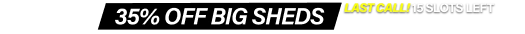 Massive Sale! Up to 30% OFF ALL SHEDS!