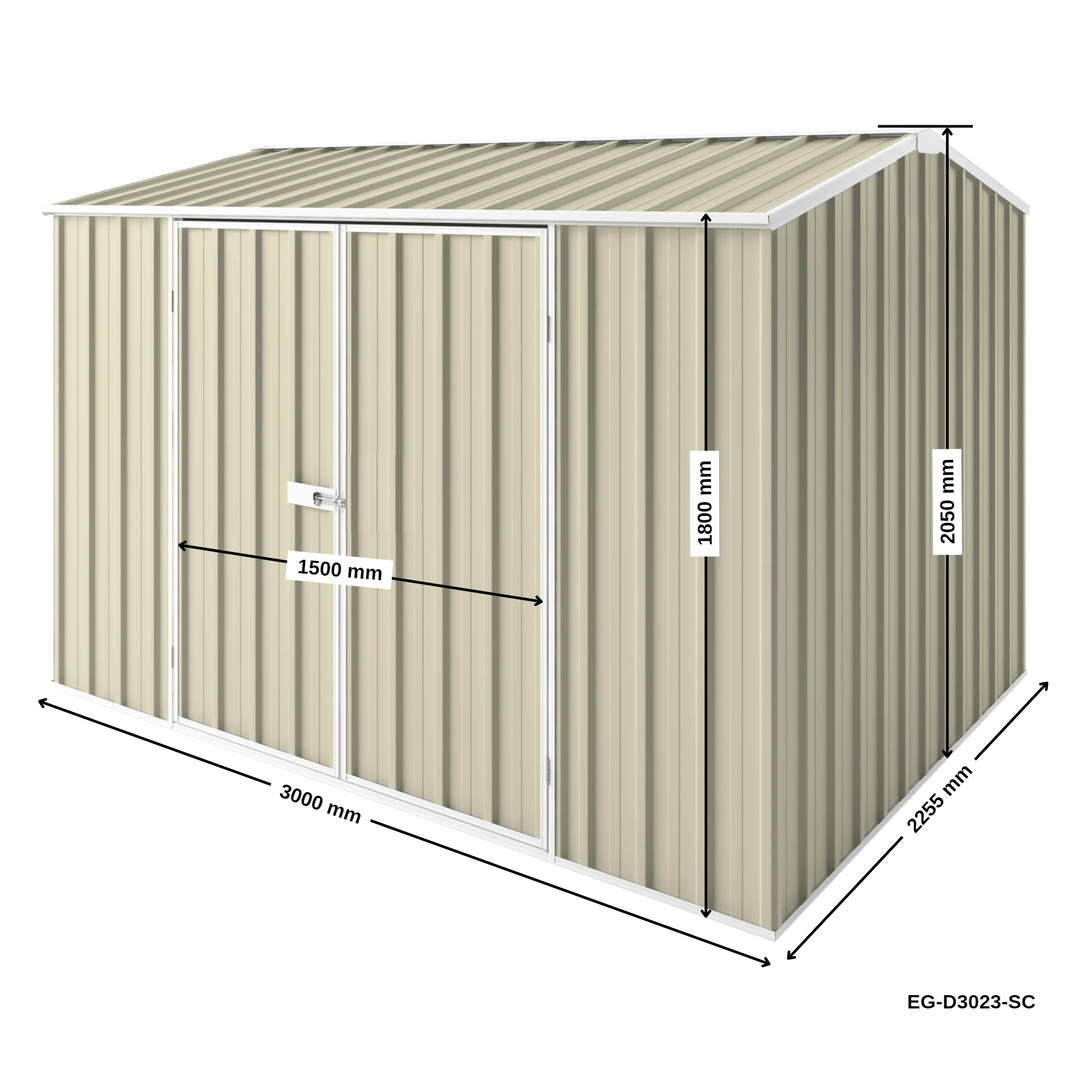 EasyShed Gable Roof Garden Shed 3m (w) x 2.25m (d) Classic