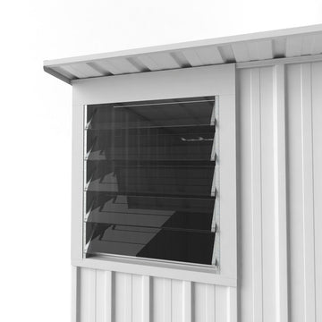 Louvre Window Unit in Off White - EasyShed